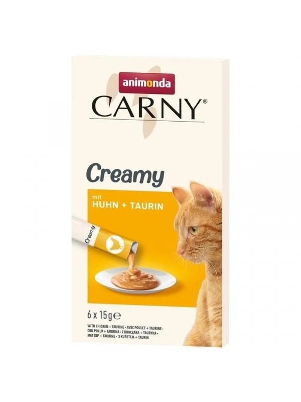 Animonda Carny Snack Tavuklu Taurin İlaveli Krem Kedi Atıştırmalığı 6X15G