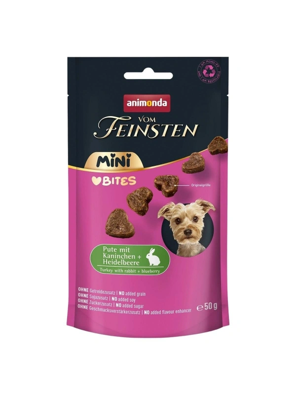 Animonda Vom Feinsten Hindi Ve Tavşan Etli Yetişkin Mini Irk Köpek Ödül Maması 50G