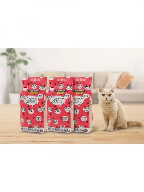 Bastet Premium Doğal 8 lt 3lü Kedi Kumu