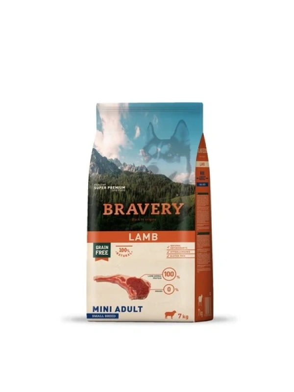 Bravery Lamb Kuzulu Küçük Irk Yetişkin Köpek Maması 7 Kg