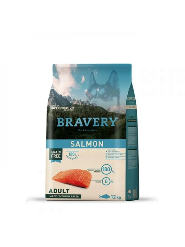 Bravery Medium Adult Somonlu Kopek 12 Kg