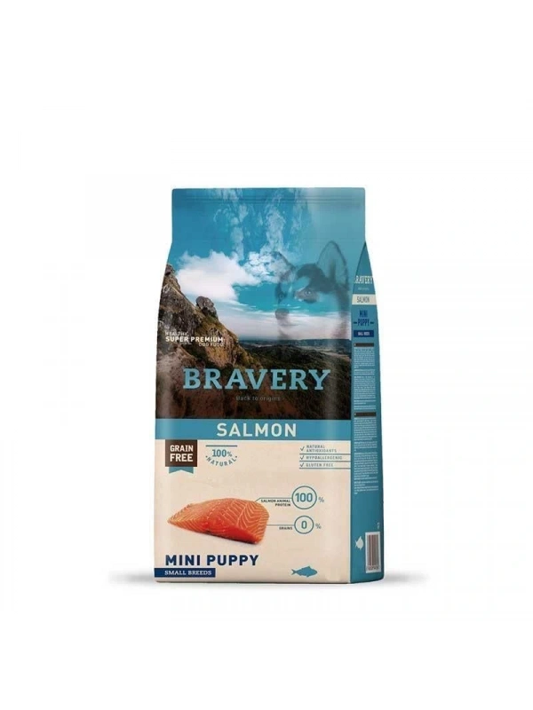 Bravery Puppy Mini Somon Tahılsız Yavru Köpek Maması 2Kg