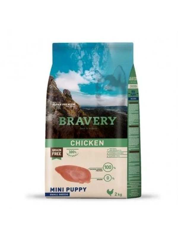 Bravery Puppy Tavuklu 2 Kg Mini Yavru Kuru Köpek Maması