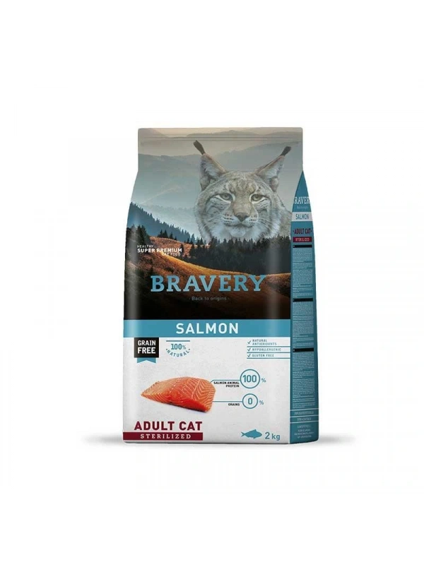 Bravery Somon Balıklı Kısırlaştırılmış Kedi Maması 2 Kg