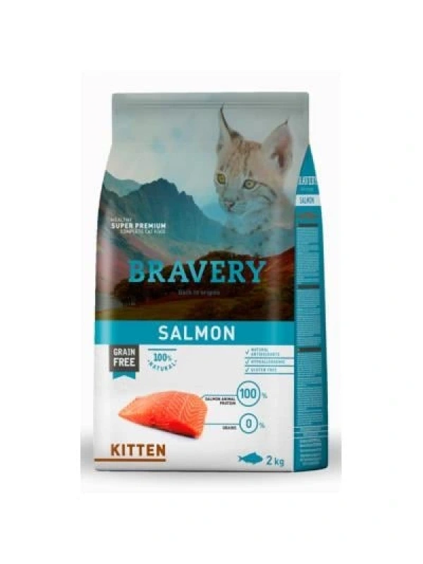 Bravery Yavru Somonlu Kedi Maması 2 Kg