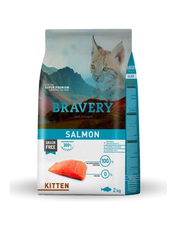 Bravery Yavru Somonlu Kedi Maması 2 kg