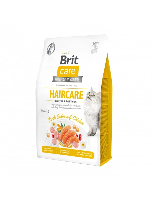 Brit Care Haircare Somonlu ve Tavuklu 2 kg Yetişkin Kedi Maması
