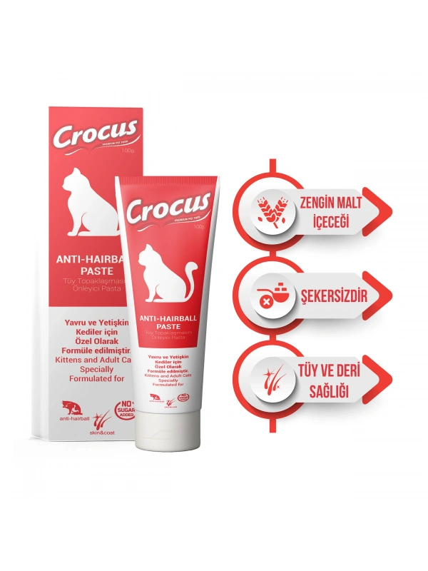 Crocus Anti Hairball Kedi Malt Macunu 100 Gram