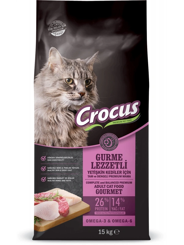 Crocus Gurme Yetişkin Kedi Maması 15 Kg