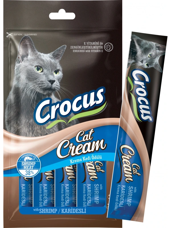 Crocus Karidesli Krema Kedi Ödülü 4x15gr