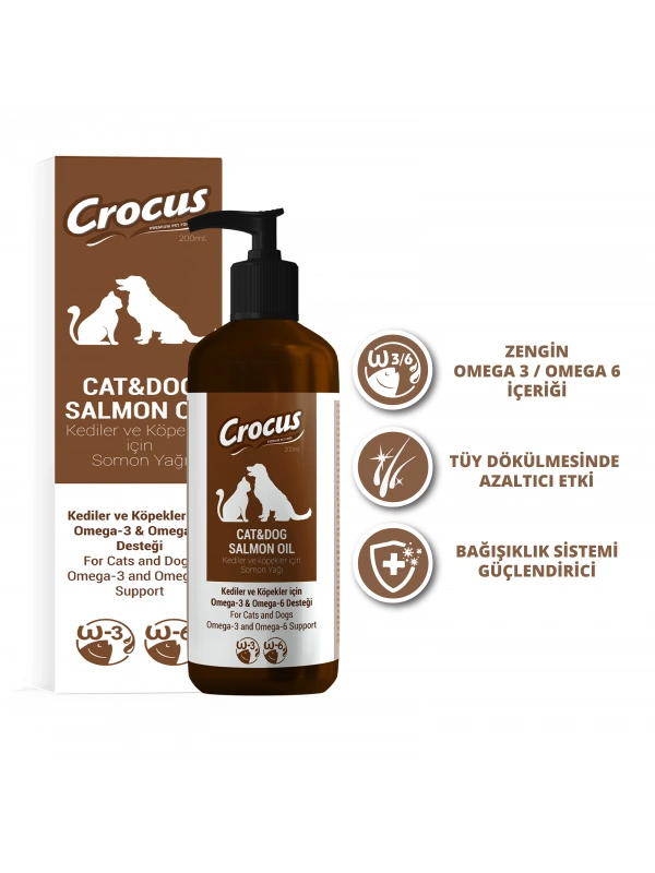Crocus Kedi Köpek Somon Yağı 200 Ml