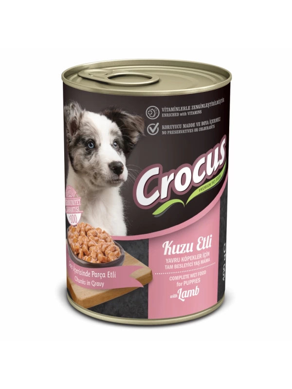 Crocus Yavru Köpek Kuzu Etli Yaş Mama 400g