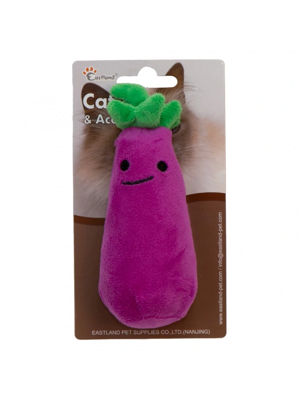 Eastland Catnipli Hışırtılı Peluş Patlıcan 13cm