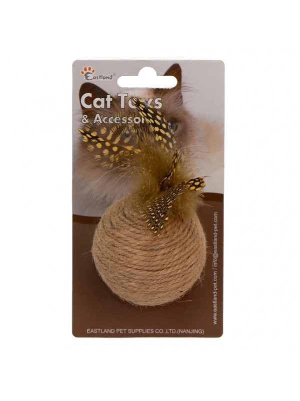 Eastland Hasır Tüylü Çıngıraklı Top-çap 6cm