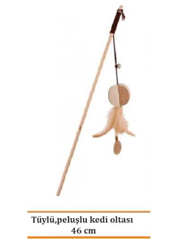 Eastland Tüylü Ve Peluşlu Kedi Oltası 46 Cm