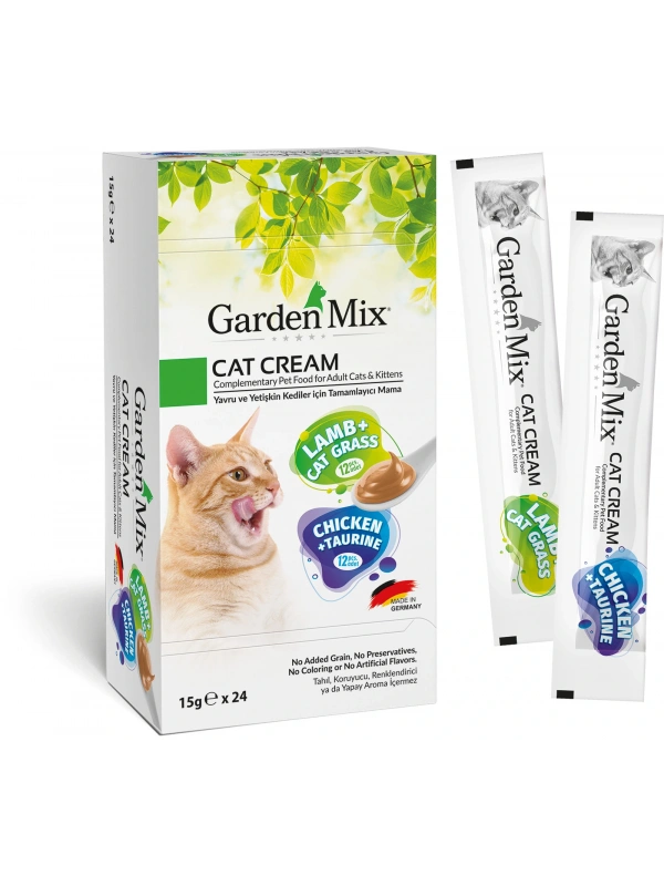 Garden Mıx Kedi Kreması Xxl Tavuk+kuzu 15gr*24