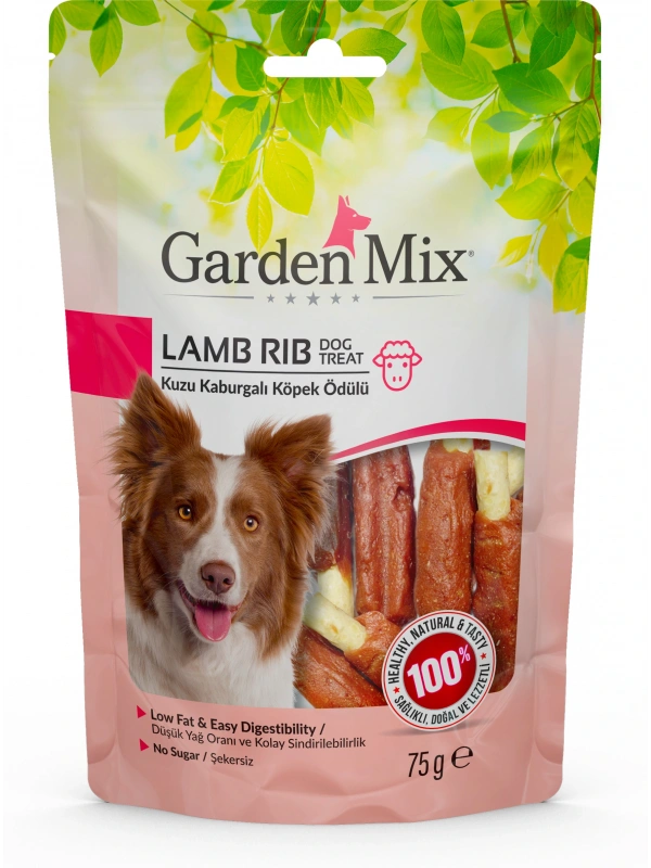 Garden Mix Kuzu Kaburgalı Köpek Ödülü 75 Gr