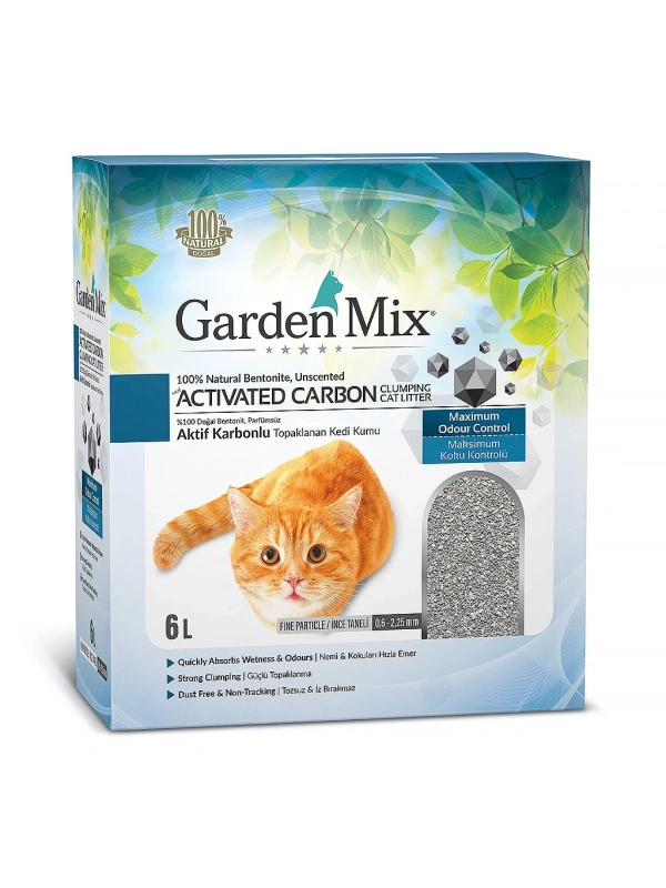 Gardenmix Bentonit Aktif Karbonlu Kedi Kumu 6 Lt