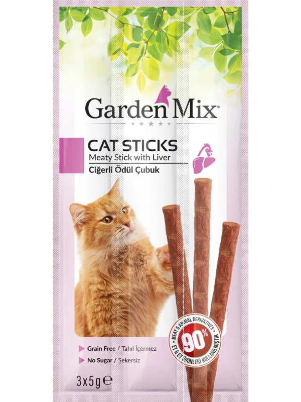 Gardenmix Ciğerli Kedi Stick Ödül 3*5g 50‘li