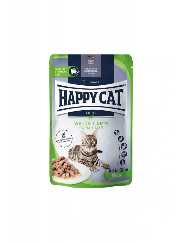 Happy Cat Kuzulu Tahılsız Yetişkin Kedi Konservesi 85gr