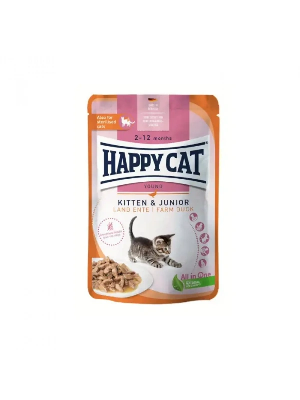 Happy Cat Ördekli Tahılsız Yavru Kedi Konservesi 85Gr