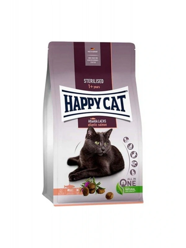Happy Cat Sterilised Atlantik Lachs Somonlu 10 kg Yetişkin Kedi Maması