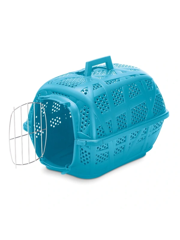 Imac Carry Sport Metal Kapılı Evcil Hayvan Taşıma Çantası Mavi 48,5x34x32cm