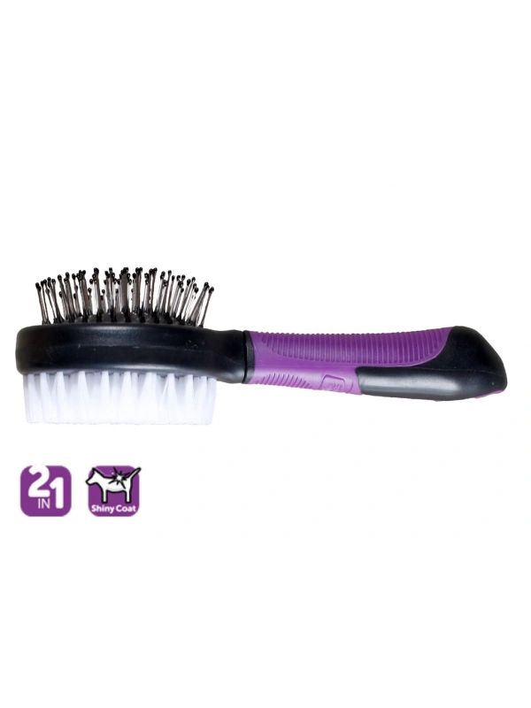 Karlıe 2 Taraflı Fırça 21x6x6 Cm Mor-siyah