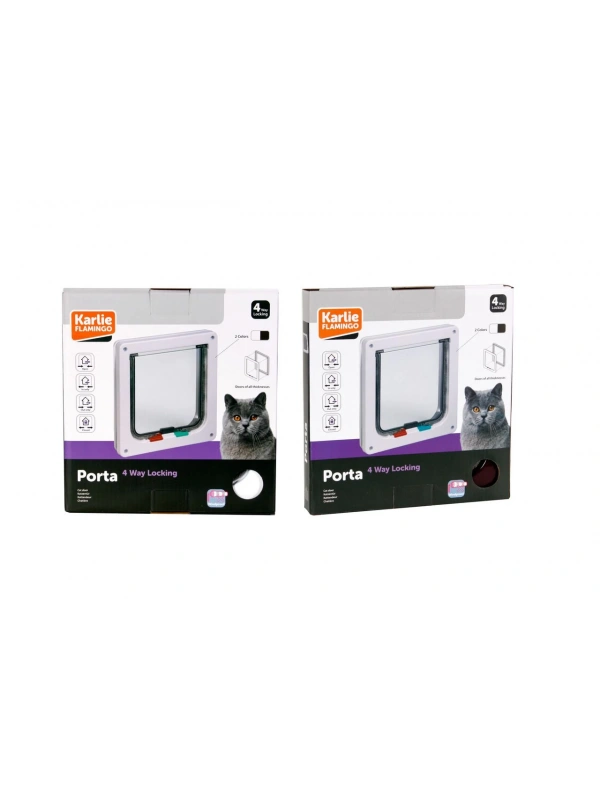 Karlıe 4yön Kilitli Kedi Kapısı 19,2x20cm K.rengi