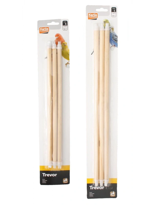 Karlıe Ahşap Kuş Tüneği 3lü 35x12mm