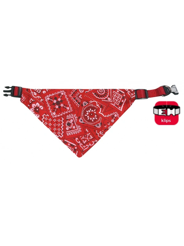 Karlıe Bandanalı Tasma 25-40cm Kırmızı