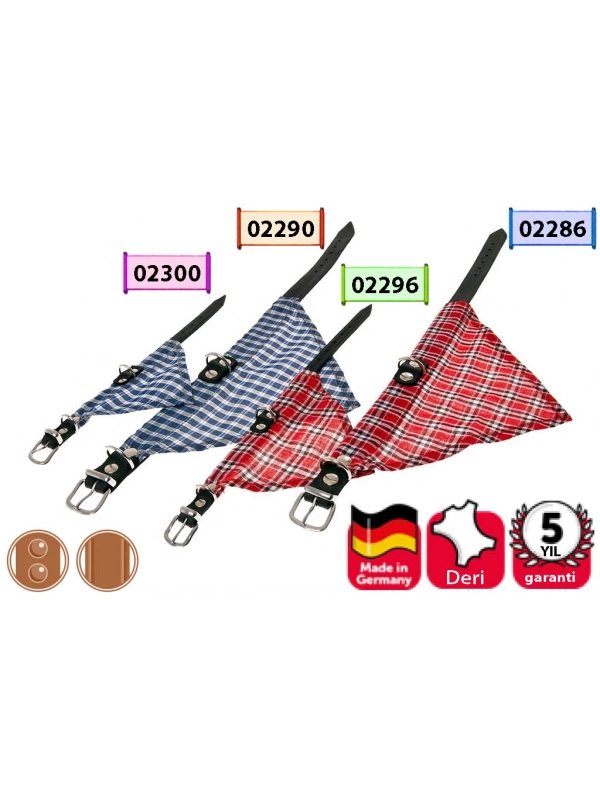 Karlıe Deri Bandanalı Boyun Tasma 42cm Kırmızı