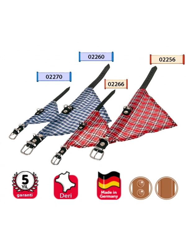 Karlıe Deri Bandanalı Boyun Tasması 32cm Kırmızı