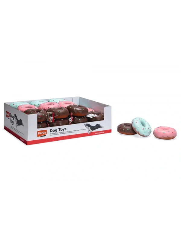 Karlıe Donat Figürlü Sesli Köpek Oyuncağı (12cm)