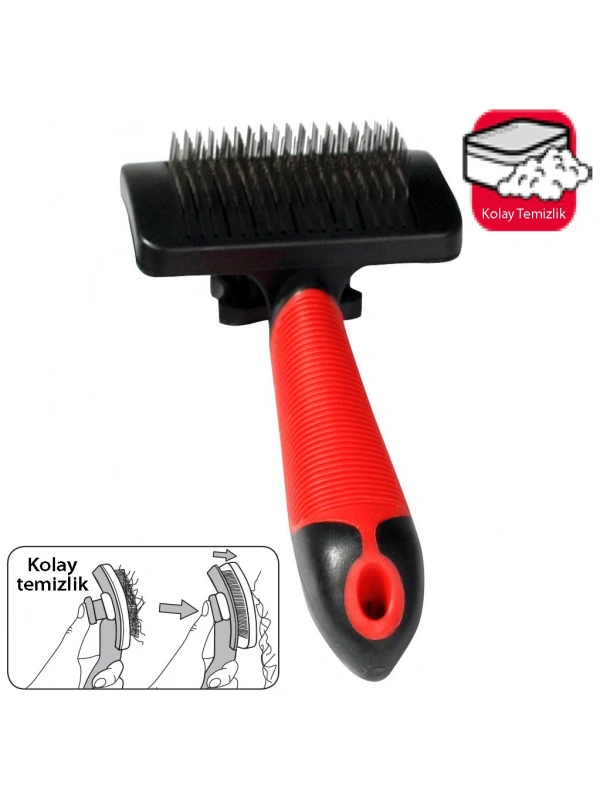 Karlıe Fırça U:18,5cm G:10,5cm Kırmızı-siyah