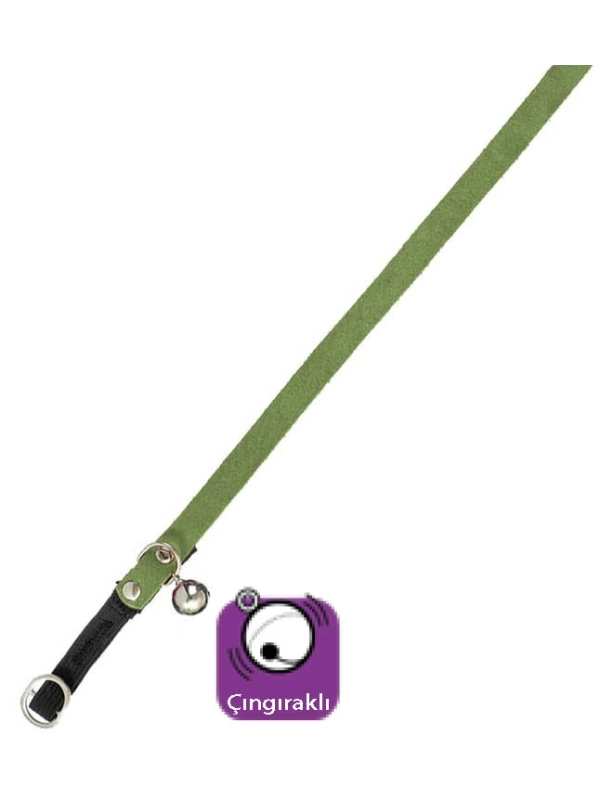 Karlıe Kadife Kedi Tasma Çıng. 30cm Yeşil