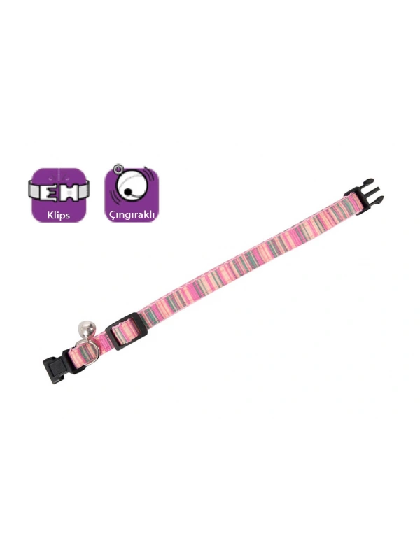 Karlıe Kedi Boyun Tasması Çıng. 30 Cm Pembe