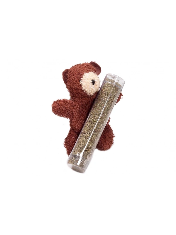 Karlıe Kedi Otlu Peluş Ayıcık 10x8cm K.rengi