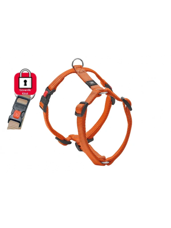 Karlıe Kilitli Göğüs Tasma L 65-100cm Turuncu