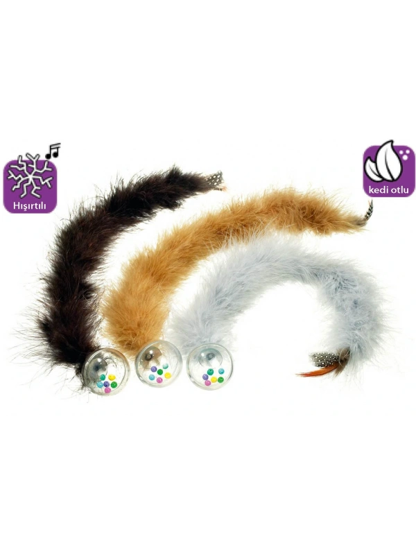 Karlıe Kuyruklu Çıng. Top Kedi Oyuncak 45cm