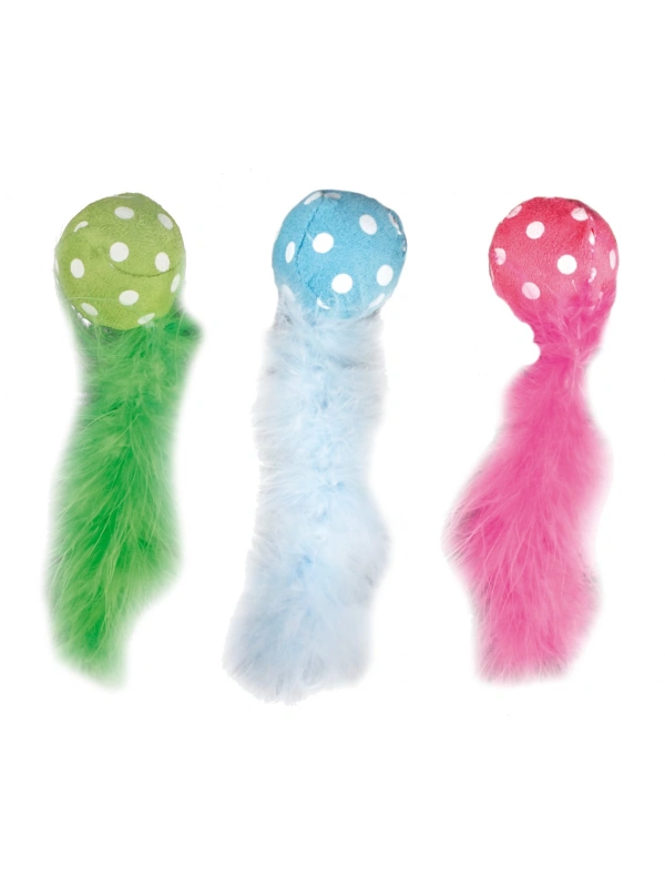 Karlıe Kuyruklu Peluş Top 14x4cm Karışık Renkli