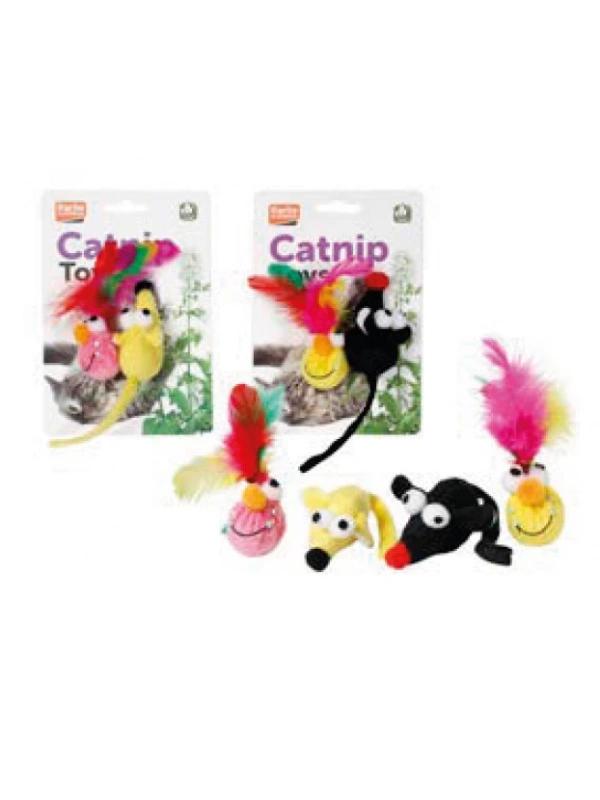 Karlıe Peluş Kedi Otlu Oyuncak Set 2li 6cm