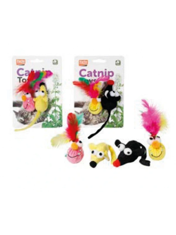 Karlıe Peluş Kedi Otlu Oyuncak Set 2li 6cm