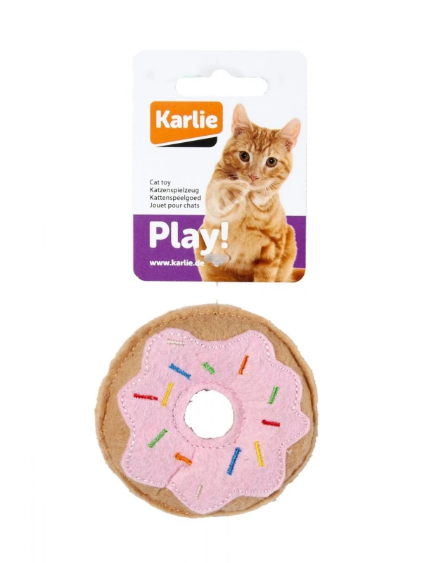 Karlie Peluş Kedi Oyuncağı 7,5 Cm Çörek Pembe