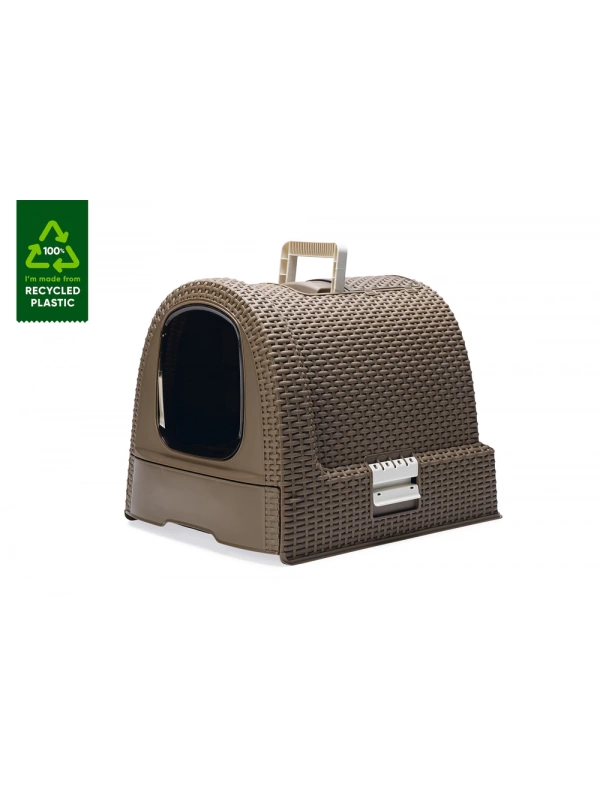 Karlıe Plastik Kedi Tuvaleti Kahverengi 51x38,5x