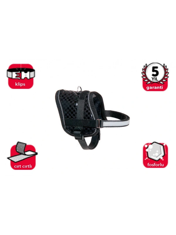 Karlıe Reflektörlü Göğüs Tasma Xs 26-35cm Siyah