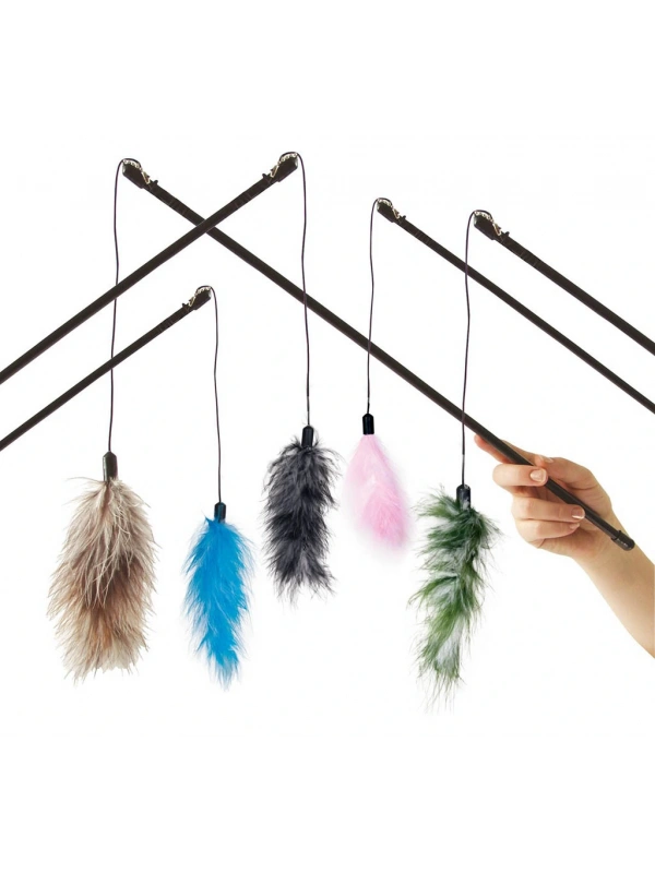 Karlıe Tüylü Kedi Oltası 60cm