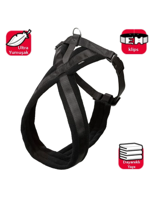 Karlıe Yumuşak Göğüs Tasma 52-60cm Siyah