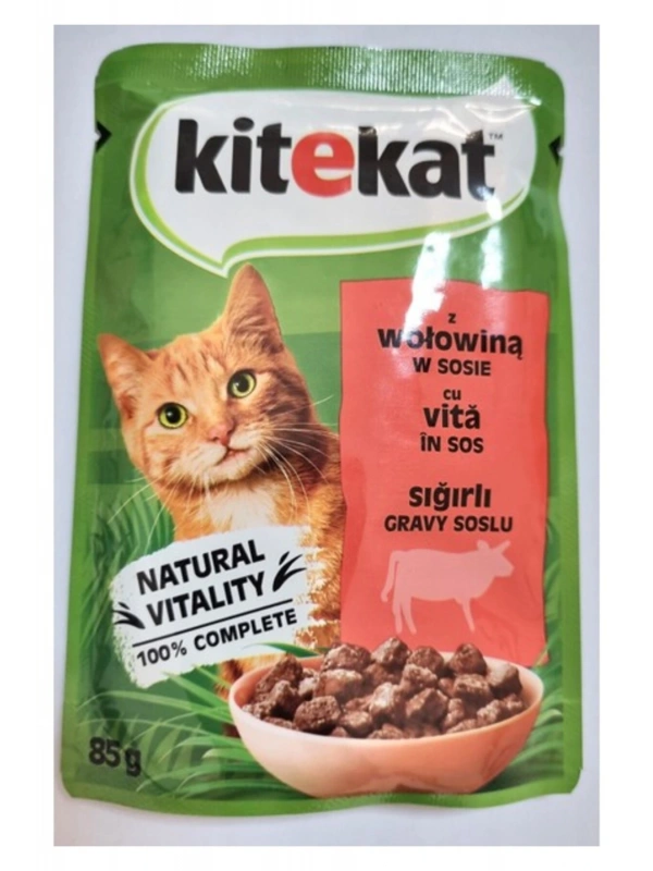 KitekatPouch Yaş Mama Sığır Etli 85 gr x 28 Adet