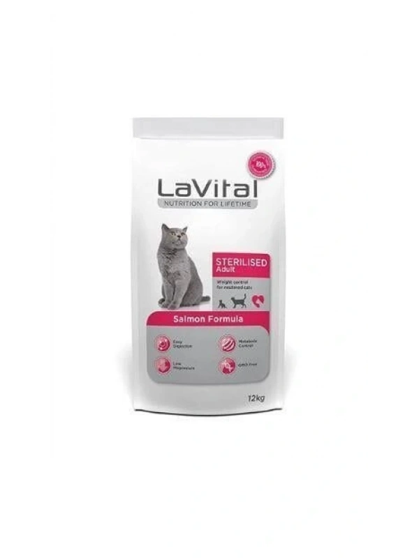 LaVital Somonlu 12 kg Kısırlaştırılmış Yetişkin Kedi Maması